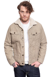 Męska Kurtka Zimowa Lee Sherpa Jacket Beige L87AQM97 112122866